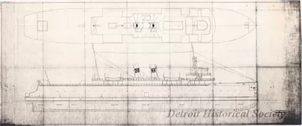 Photocopy - Arrangement - Steamers "Grand Rapids," "Madison," and "City of Milwaukee" for Canadian National Railways Grand Trunk Railway System