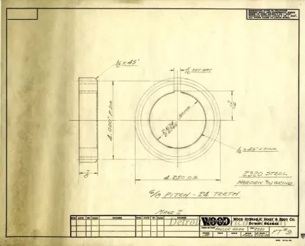 Drawing, Technical - Roller Gear