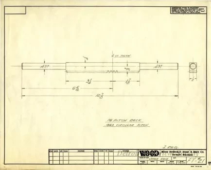 Drawing, Technical - Upper Rack