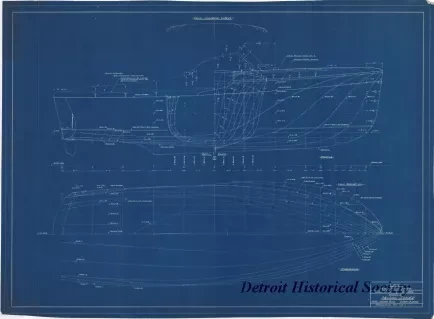Blueprint - Lines - 25' 0" O.A. [Overall] Plastic Cruiser