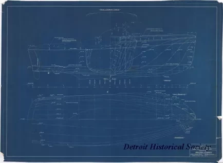 Blueprint - Lines - 25' 0" O.A. [Overall] Plastic Cruiser