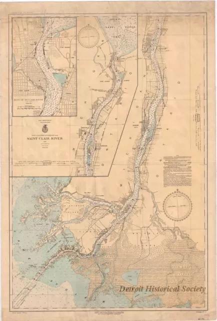 Chart, Navigational - St. Clair River