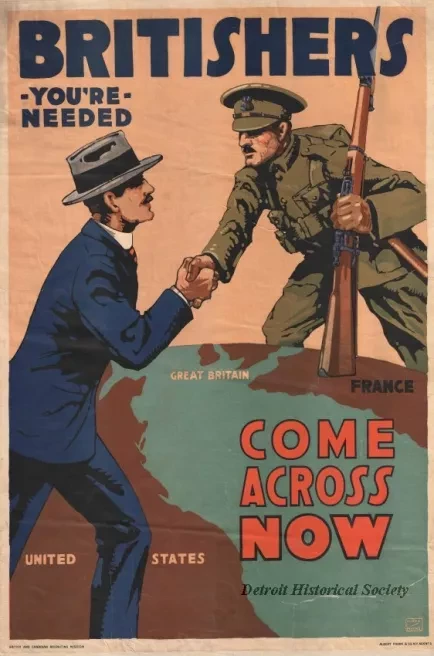 Poster - Britishers - You're Needed - Come Across Now