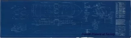 Blueprint - 40' Utility Boat,
Canopy Arrangement & Detail