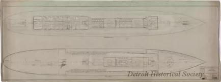 Drawing, Technical - Promenade and Spar Deck Plans