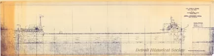 Blueprint - S.S. John A. France,
Great Lakes Vessel
