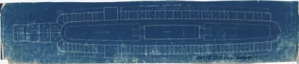 Blueprint - Plan of Gallery - Deck, Str. City of Cleveland, No. 71