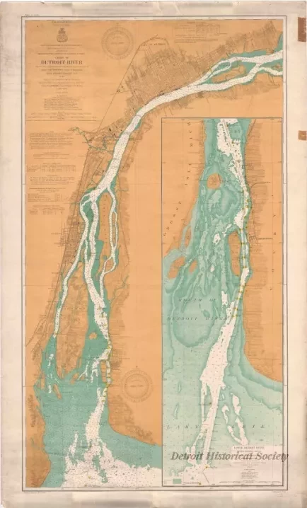 Chart, Navigational - Chart of Detroit River