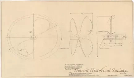 Drawing, Technical - 21" Dia. - 2 Blade Propeller