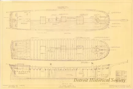 Blueprint - Sch. [Schooner] Alvin Clark, General Construction Plan