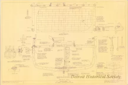 Blueprint - Sch. [Schooner] Alvin Clark, Sectional Construction Plan