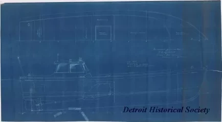 Blueprint - Proposed River Service Boat for J. W. Wescott Co.