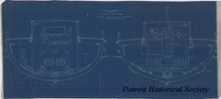 Blueprint - Cross Sections for Detroit Fire Boat