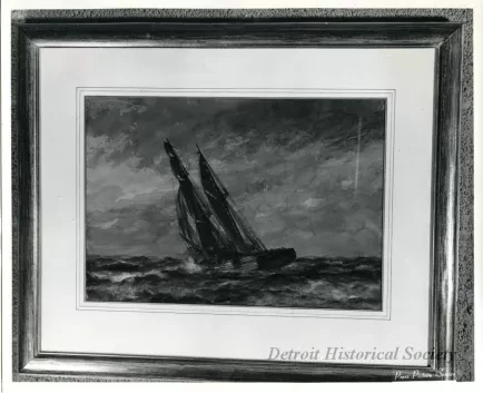 Print, Photographic - Great Lakes Ketch - Photo of Robert Hopkins Painting 'Great Lakes Ketch'