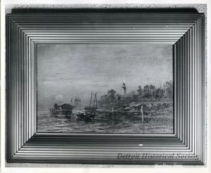 Print, Photographic - Boat Scene - Photo of Robert Hopkins painting 'Boat Scene'