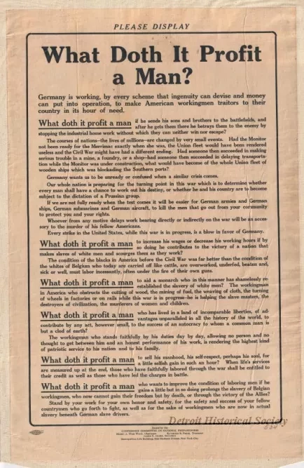 Poster - What Doth It Profit a Man?