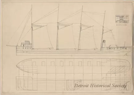 Drawing, Technical - First Steel Hulled Bulk Carrier, Onoko