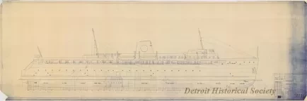 Blueprint - Outboard Profile
[Hull No. 311, SS City of Midland]