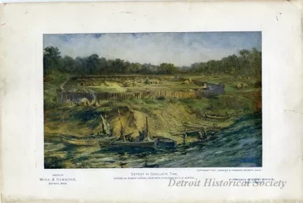 Drawing - Detroit in Cadillac's Time