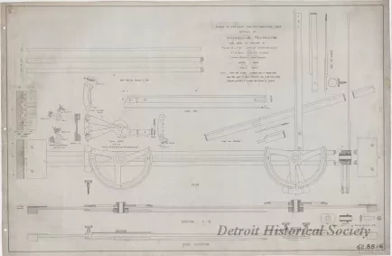 Drawing, Technical - Survey of Northern and Northwestern Lakes,
Design of Intersection Protractor