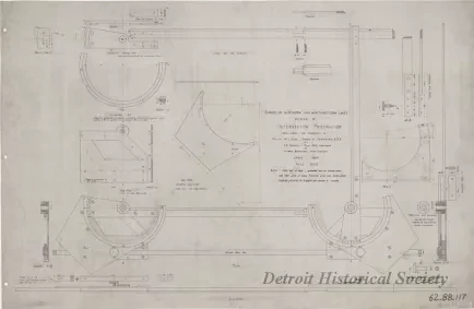 Drawing, Technical - Survey of Northern and Northwestern Lakes,
Design of Intersection Protractor