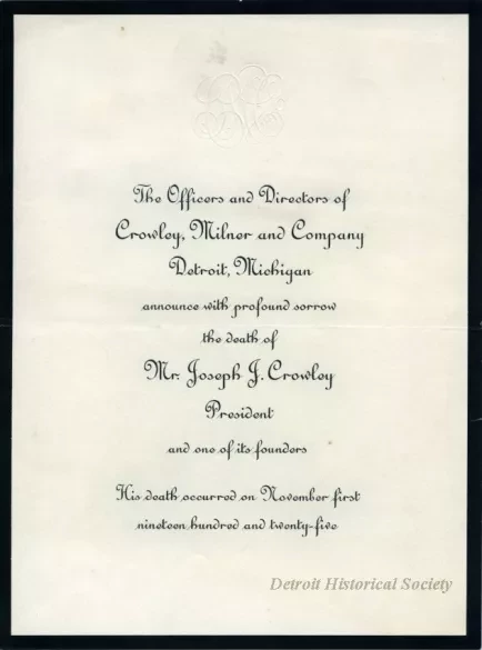 Announcement, Funeral