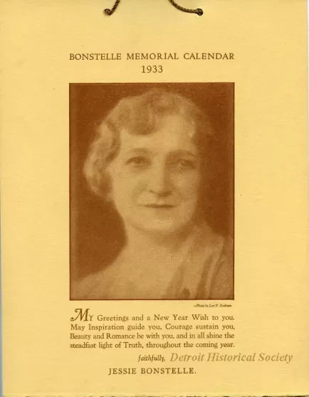 Calendar - Bonstelle Memorial Calendar 1933
