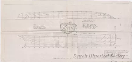 Blueprint - Tug Champion of Detroit, 1868