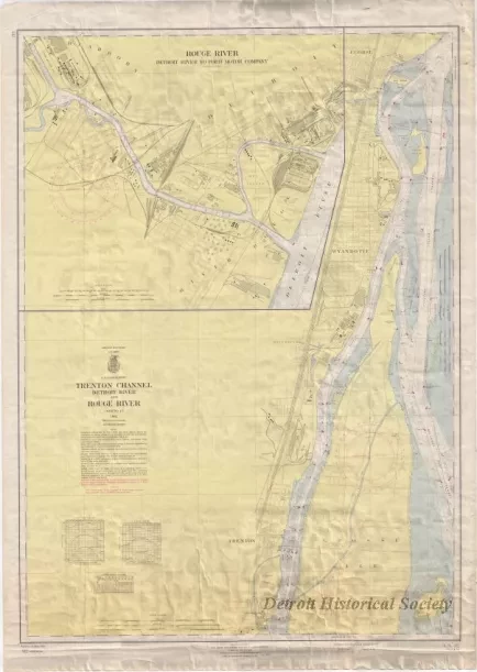 Chart, Navigational - Trenton Channel, Detroit River and Rouge River