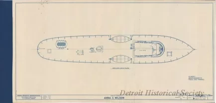 Blueprint - Anna C. Wilson, Shelter Deck Plan