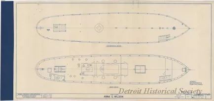 Blueprint - Anna C. Wilson, Promenade Deck [and] Main Deck