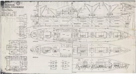 Photocopy - MV Montrose,
General Arrangement