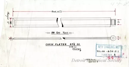 Drawing, Technical - Chain Plates, St'r. [Steamer] No. 66