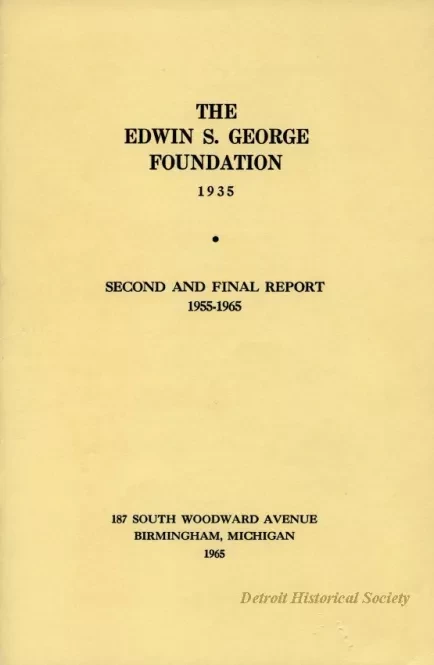 Booklet - Second and Final Report, 1955-1965