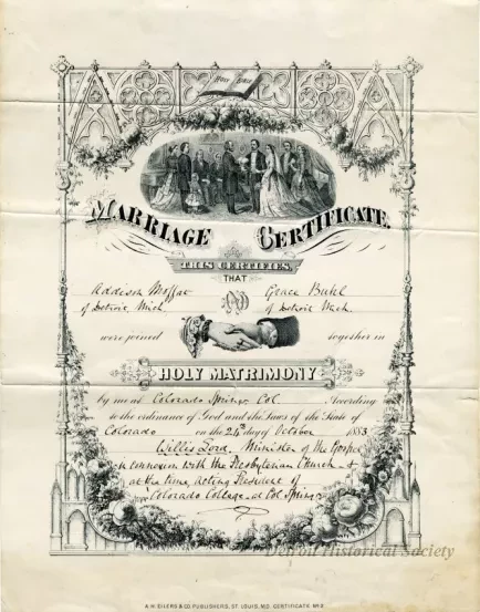 Certificate, Marriage
