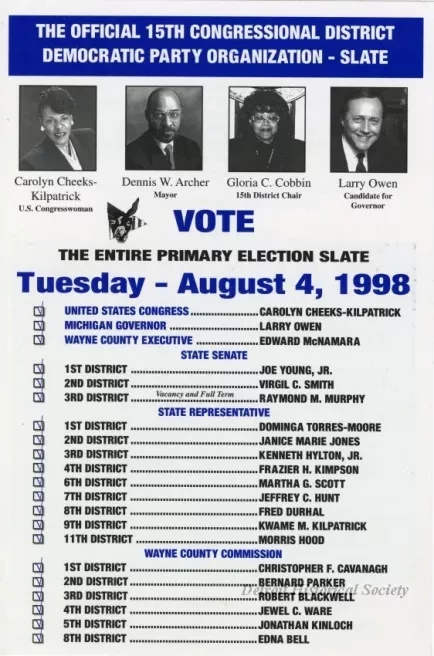 Flyer - The Official 15th Congressional District Democratic Party Organization Slate