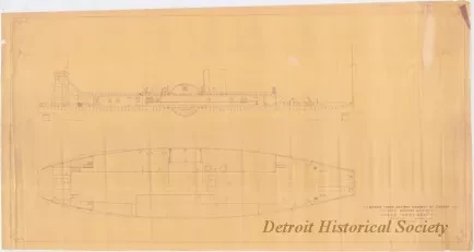 Blueprint - Grand Trunk Railway Company of Canada,
Great Western Division, Car Ferry Boat