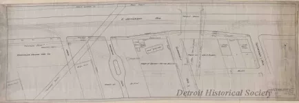 Drawing, Technical - E. Jefferson at Connors Creek,
Proposed Temporary Detour for Connors Creek Sewer & Chrysler Tunnel