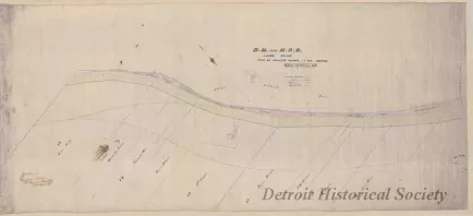 Map - D.M. & M.R.R. Land Plan,
Part of Private Claims at St. Ignace.