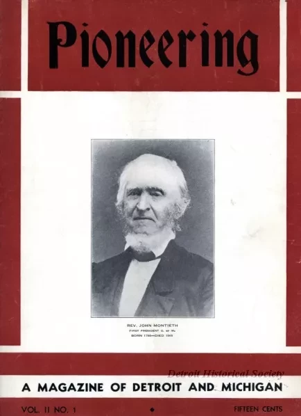 Magazine - Pioneering, A Magazine of Detroit and Michigan