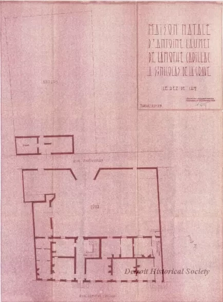 Drawing - Maison Natale d'Antoine Laumet de la Mothe Cadillac
à St. Nicolas de la Grave