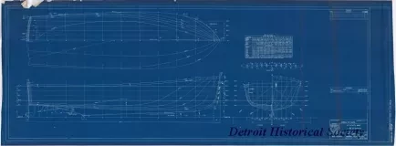 Blueprint - 40' Utility Boat, 
Lines & Offsets
