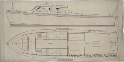 Drawing, Technical - 36 Ft. Fast Day Cruiser