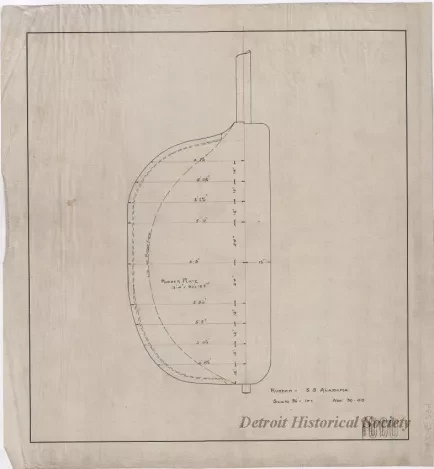 Drawing, Technical - Rudder - SS Alabama
