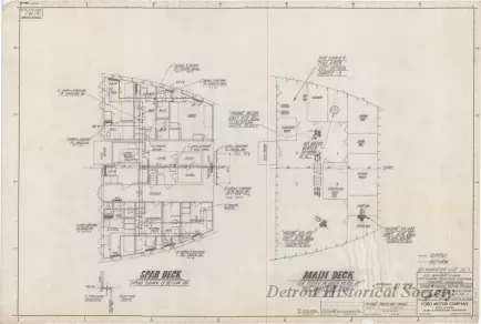 Drawing, Technical - MV Benson Ford,
Hot Water Heating System, Forward Quarters