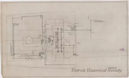 Drawing, Technical - Piping Plan for Str. [Steamer] Naomi