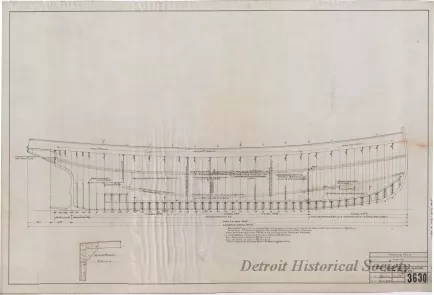 Drawing, Technical - Framing Plan, Fire Tug 
[Hull No. 75]