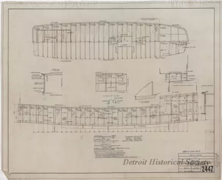 Drawing, Technical - Deck House for Fire Tug
[Hull No. 75]