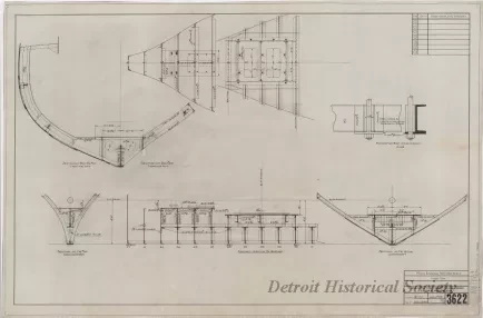 Drawing, Technical - Main Engine Foundation, Fire Tug
[Hull No. 75]