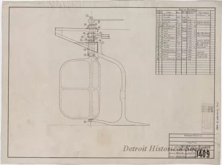 Drawing, Technical - Rudder Details, Fire Tug
[Hull No. 75]